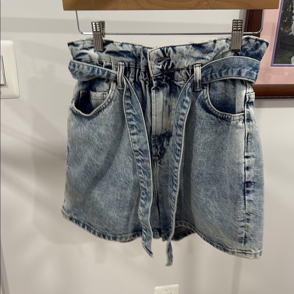 All Saints Blue Jean Shorts Vintage-Inspired Cut-Offs